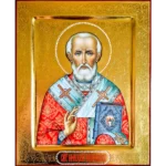 Рукописная икона Николая Угодника