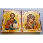 Парные венчальные иконы с чеканкой