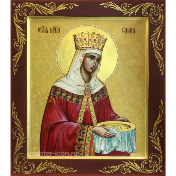 Рукописная икона Царица Елена